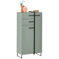 moebel-dich-auf Badezimmer Highboard Badmöbel MESSINA Schilfgrün
