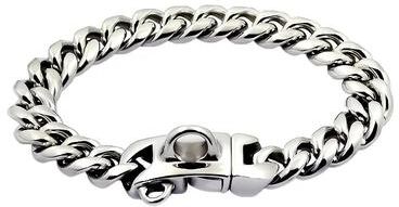 Uplift Essentials Luxury Gold Cuban Link Dog Collar 14mm Heavy Duty Stainless Steel Choker silver 24 In