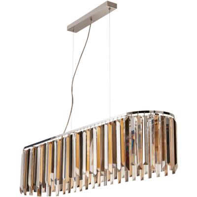 SEARCHLIGHT Hängeleuchte "Hängeleuchte Clarissa, 8-flammig", weiß (chrom, klar, rauchfarben, bernsteinfarben und weiß), 8, H: 25cm, 1 Stk., Leuchten, Glamourös, Hängeleuchte