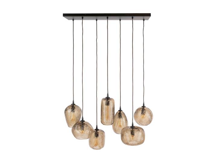 Clemento Chevron Pendelleuchte Smoke braun Glas