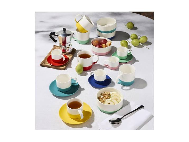 Tasse Tognana Rainbow 210 ml, 6 Stück , bunt (mehrfarbig), B:8cm H:6,5cm, New Bone China, Porzellan, Trinkgefässe, Tasse, Spülmaschinenfest, Mikrowellenfest