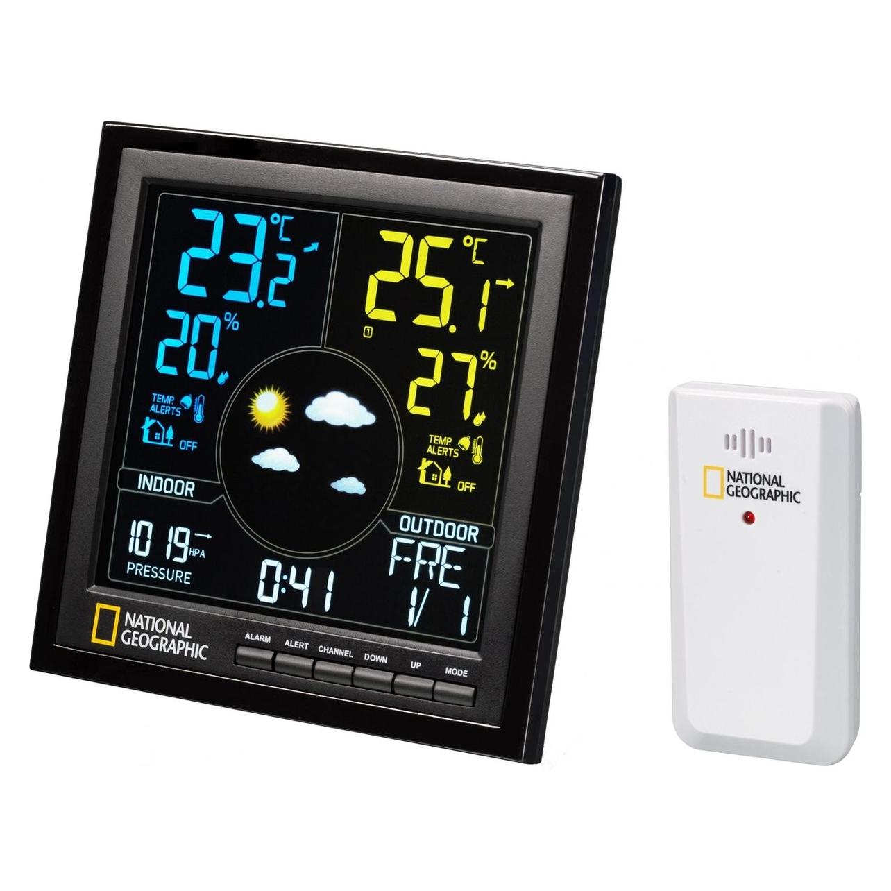 National Geographic Bresser Weerstation - - incl. Wekker - Voor Binnen & Buiten - (9070600)