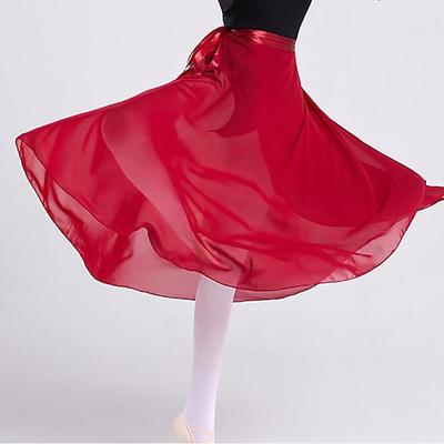 atmungsaktive Ballettröcke Bandage Damen Training Performance Natur-Chiffon