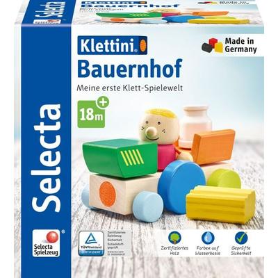 Selecta 62076 - Klettini® Bauernhof, Klett-Fahrzeug, Holz, 7-teilig