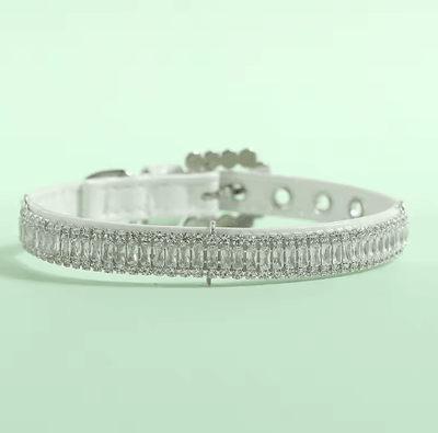 Inspire Picks Luxury Pearl Pet Necklace Collar With Rhinestone Accents For Cats & Small Dogs 2 l neck 28 34cm