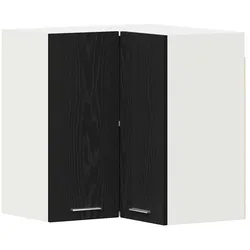 Helloshop26 - Moderner Wandschrank mit Ablagefläche effiziente Aufbewahrung 57 x 57 x 60 cm schwarzes Eichenholz