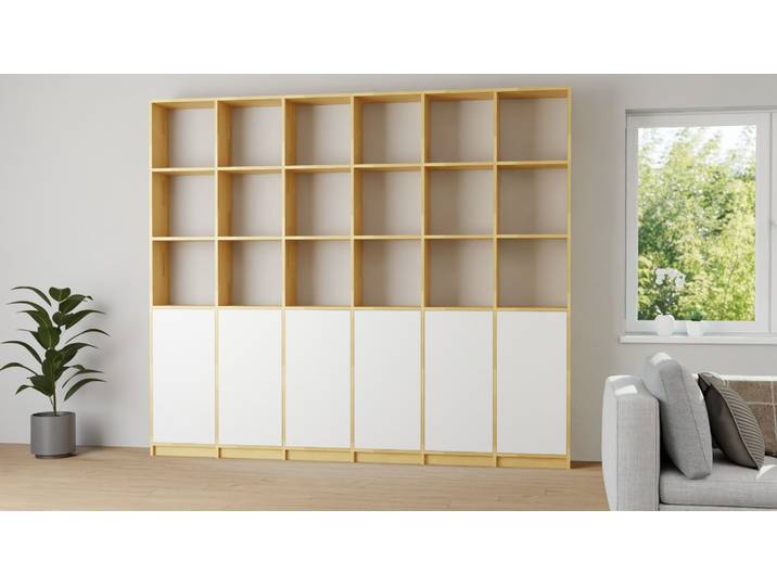 La bibliothèque dans le design de votre choix Hêtre Naturel huilé