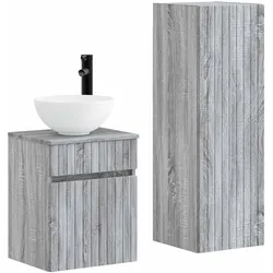 vidaXL, Badmöbelset, Badezimmermöbel-Set
