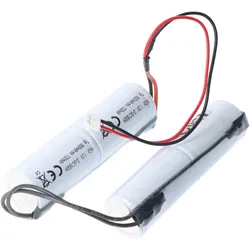 AccuCell Notleuchtenakku NiCd 4,8V 1800mAh 2x L1x2 Sub-C mit Kabel und Stecker (Sub-C), Akku Ladegerät