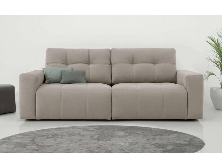 OTTO home 3-Sitzer Turnon, Lounge-sofa, Breite 220 cm, Chenille, mit Knopf- und Doppelsteppung, elegantes Aussehen