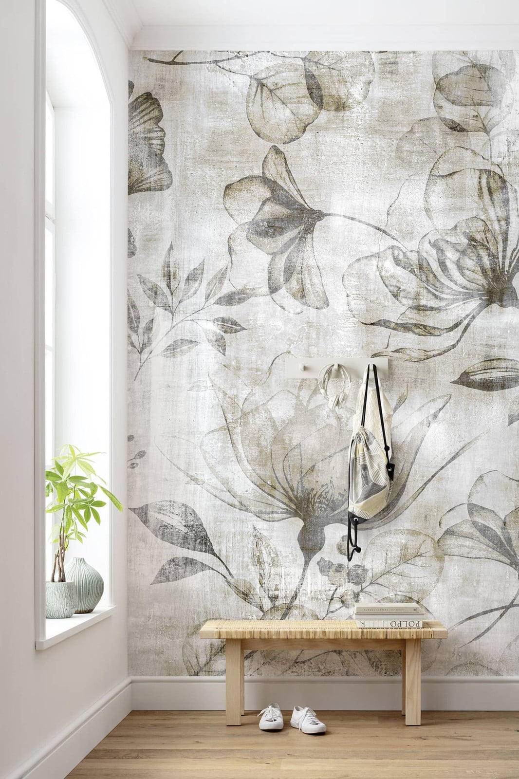 home24 Vlies-fotobehang Rustic Roses Multicolour B: 200 cm, H: 250 cm