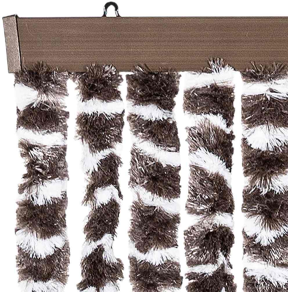 vidaXL Moustiquaire Marron et blanc 90x220 cm Chenille