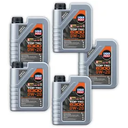 5x Motoröl LIQUI MOLY 21210 Top Tec 6300 0W-20 Kanister Motor oil 1 Liter