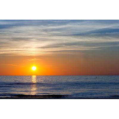 Fototapete PAPERMOON "Sonnenuntergang an der Ostsee", bunt, B:2,5m L:1,86m, Vlies, Tapeten