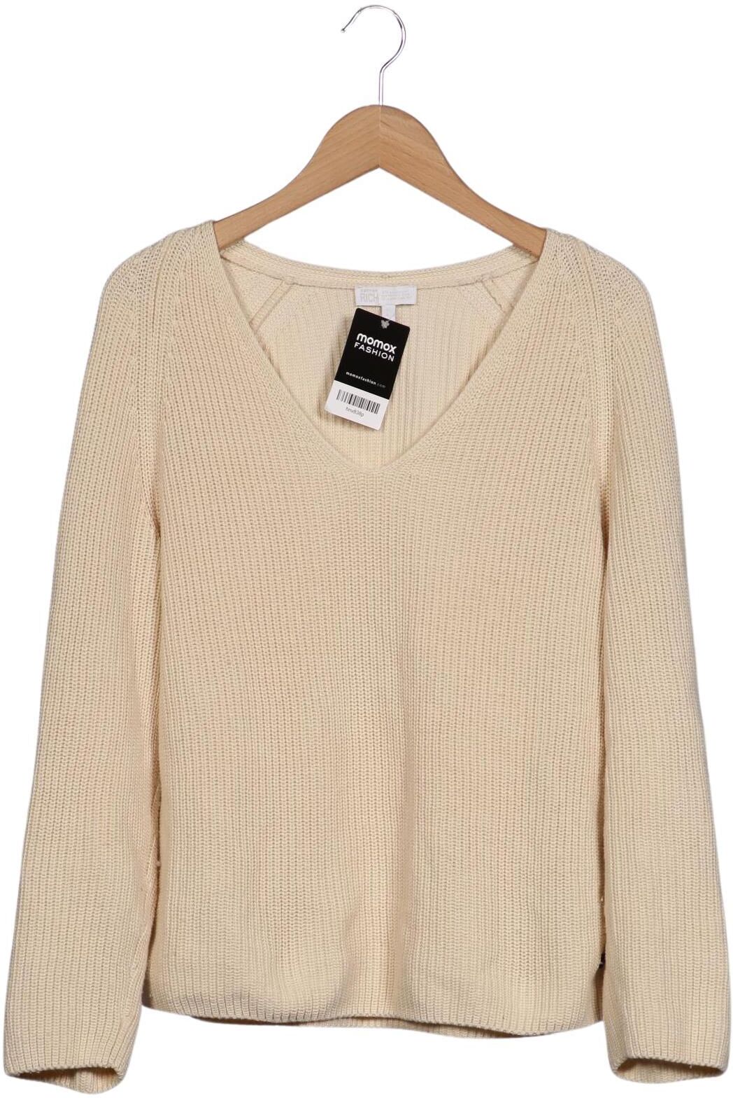 Better Rich Damen Pullover, Cremeweiß, Gr. L, Wolle / Baumwolle - Second Hand