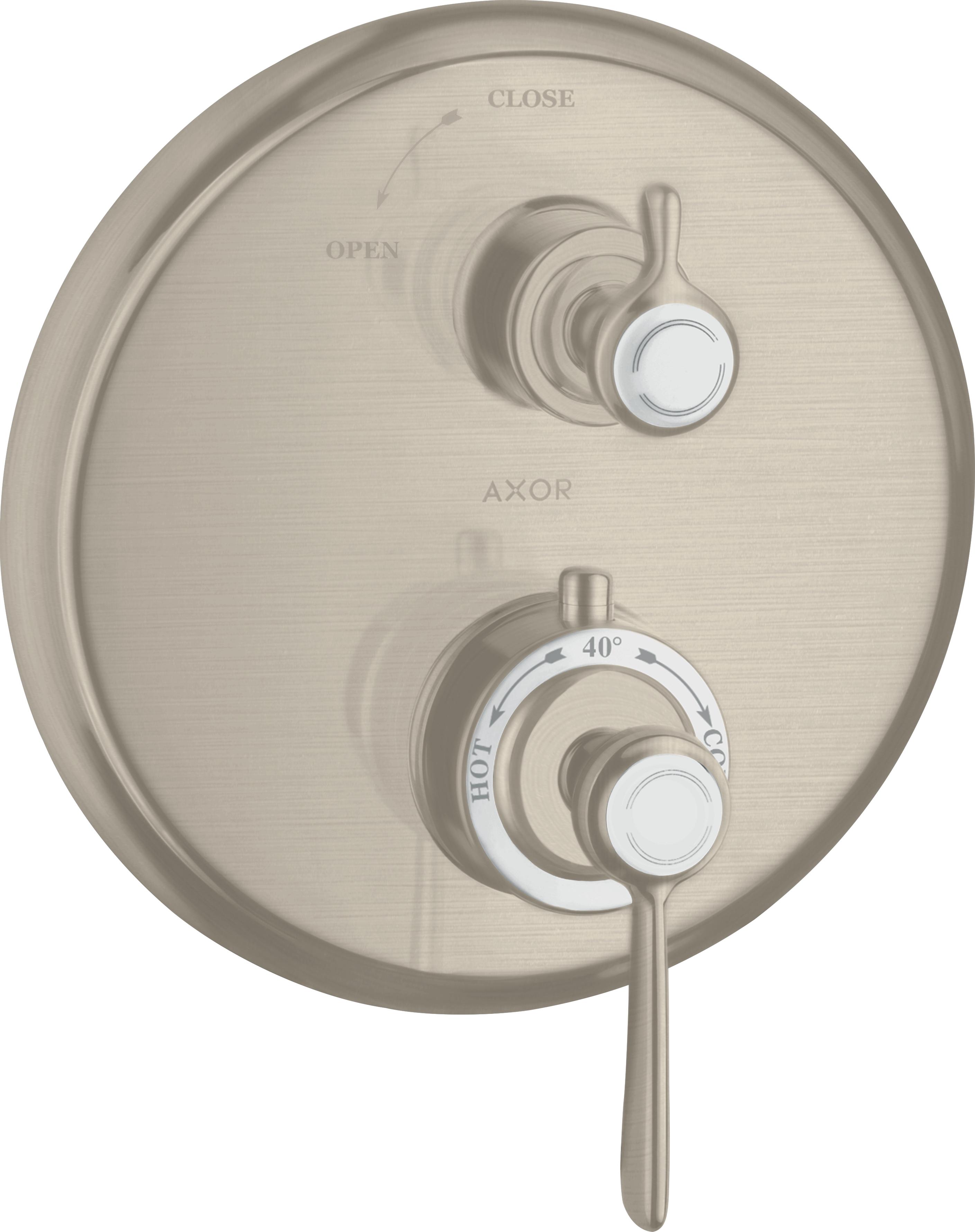 hansgrohe Fertigmontageset Axor Montreux UP-THM, m Absperrventil, Hebel, brush. ni.