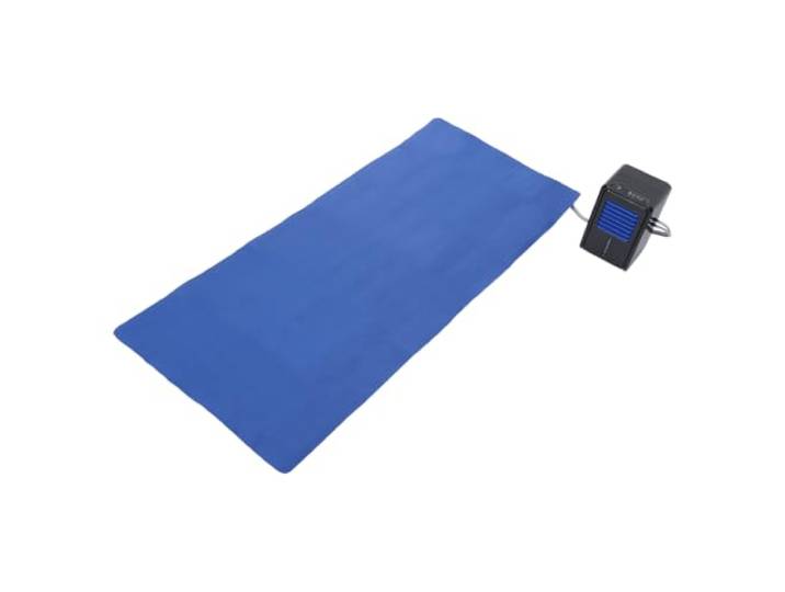 Chelngveo Kühlende Matratzenauflage 12V DC 1. 0 A für Nachtschweiß(Einzel) Schwarz+Blau, Modern, 4 Levels, 2500 U/min, 70 x 160 cm, für Schlafzimmer, Schlafsäle, Büros, Geschäfte