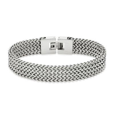 Edelstahlarmband "Schmuck Geschenk Meshkettengliederung", silber (edelstahlfarben), ANISTON JEWELRY & WATCHES, Armbänder, Damen, 19cm, Edelstahl, Edelstahlarmband