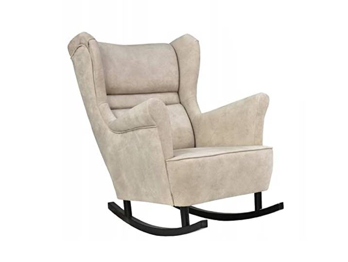 Family Meble Schaukelsessel, Modell Zoja, Skandinavisch, Relaxsessel aus Webstoff, Loungesessel, Ohrensessel, Fernsehsessel, Bequemer Sessel, Für Wohnzimmer, Esszimmer, Schlafzimmer, Aura 02