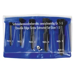 Rennsteig Schraubenausdrehersatz zweischneidig (5-teilig) in Kunststofftasche - 471 900 3