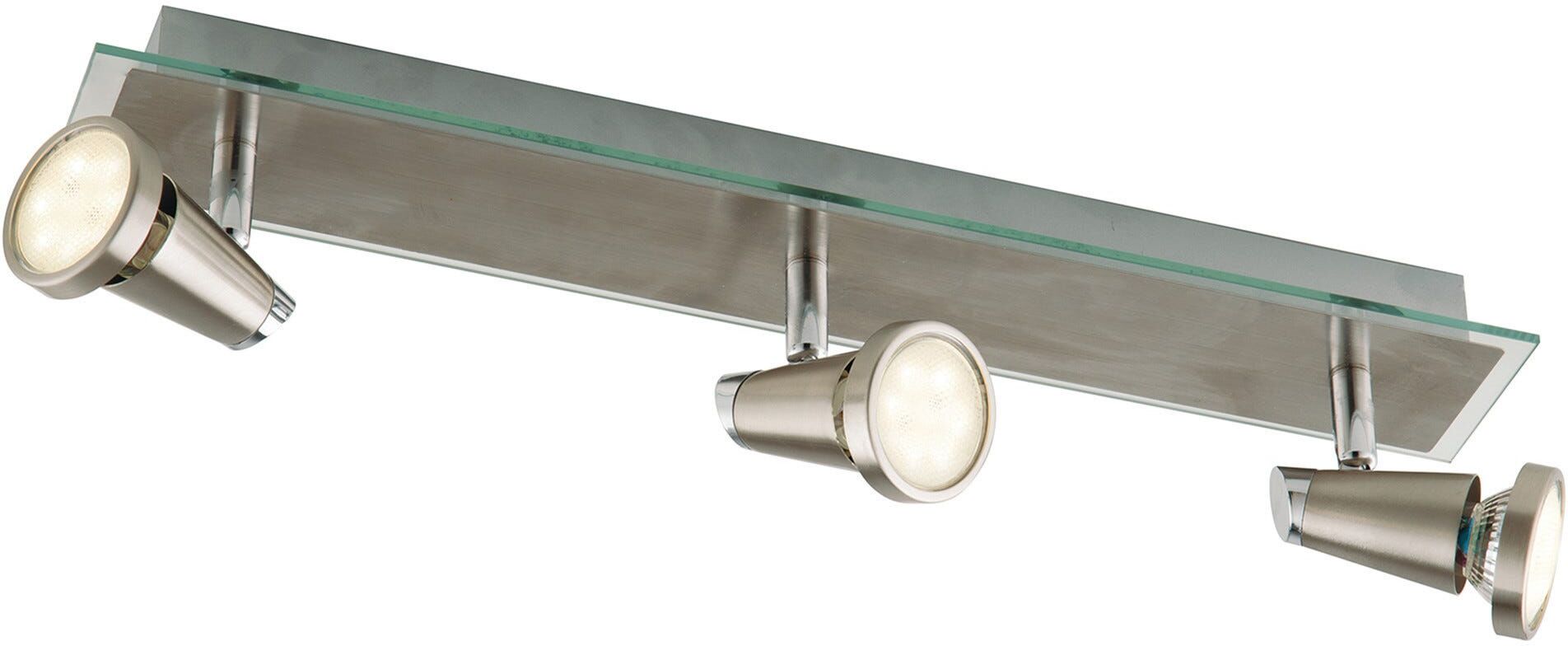 Intec_fan BARRA 3 FARETTI INTEC MIAMI CROMO CON LAMPADINE LED SMD GU10 3x3W