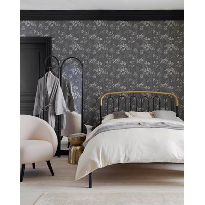Vliestapete NEXT "Blatt", grau (blau), H:10m L:10m, Vlies, Tapeten, Design Tapeten