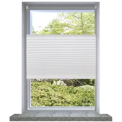 vidaXL Plissee Faltrollo Rollo Plisseerollo  110x200cm Weiß