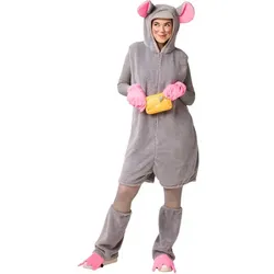 buttinette Mauskostüm unisex, grau/rosa