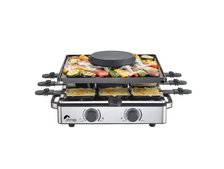 Ohmex Raclette-Grill mit Geruchsabsaugung für 8 Personen