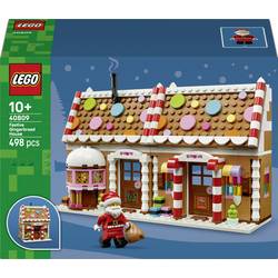 LEGO ICONS LEGO® ICONS™ 40809 Lebkuchenhaus; weihnachtliches Kinderspielzeug mit Weihnachtsmannfigur