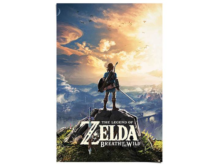 Poster REINDERS The Legend Of Zelda - breath of the wild , blau (farbe bild(er): blau), B:61cm H:91,5cm T:0,1cm, Papier, Bilder, Poster
