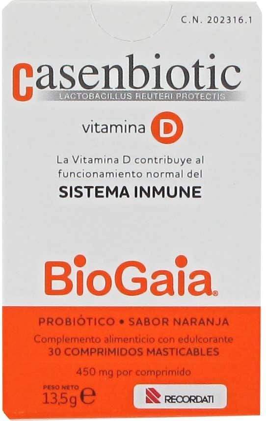 CASEN biotic Vitamina D Naranja 30 comp Masticables