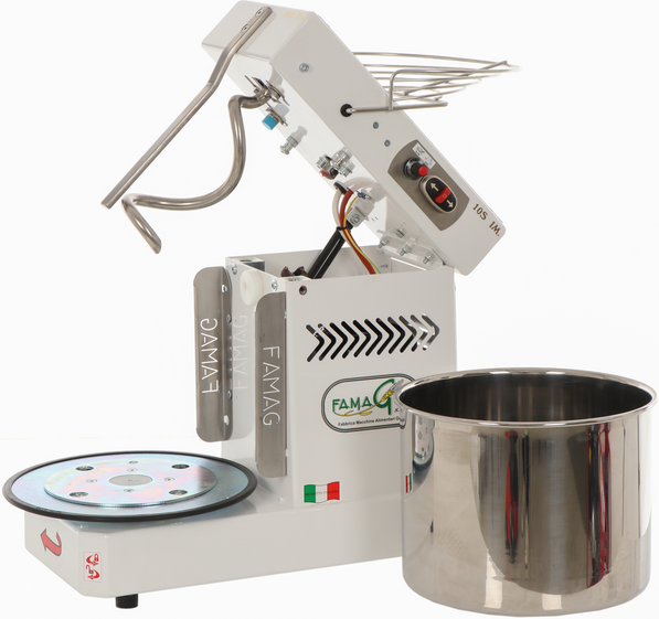 Spiralkneter Famag Grilletta IM 10S HH - hohe Hydration - kippbarer Kopf - 10 Geschwindigkeiten - Schüsselinhalt 10 kg/13 l
