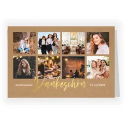 Dankeskarte Konfirmation: Meine Erinnerungen mit Fotos in Kraft Look