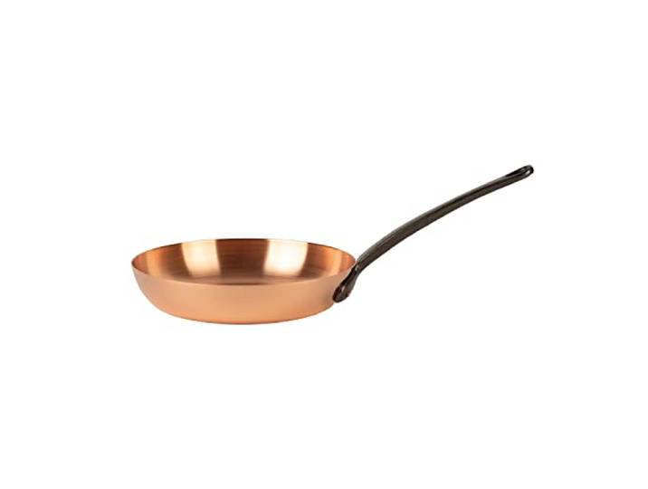Cuisine Romefort reine Kupferpfanne dickwandig Pfanne aus massivem Kupfer ohne Beschichtung (M 24 cm)