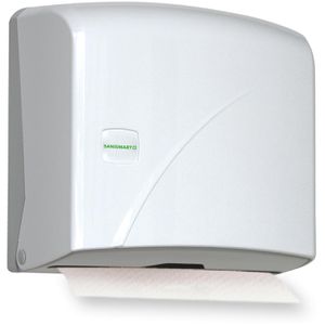 Sanismart Handtuchspender Viola, 3467-2, für 200 Falthandtücher, Kunststoff, weiß