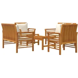 Helloshop26 - Gartenmöbel-Set Outdoor Möbel 5-teilig mit Kissen Massivholz Akazie 02_0016366