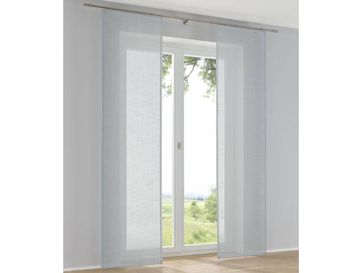 Schiebevorhang Boston 145cm Türkis/Pastellblau