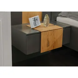 rauch BLACK Nachttisch Kona 2er Set Dekor Eiche / Graphit