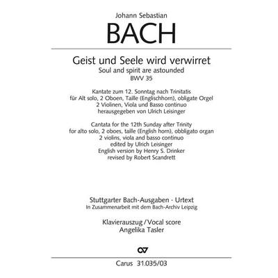 Geist und Seele wird verwirret (Klavierauszug) -