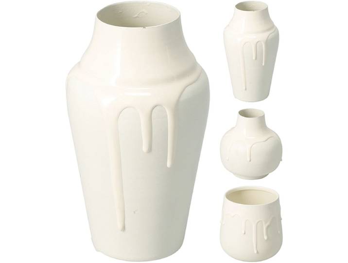 Vase ALIX 8x8x14cm weiss