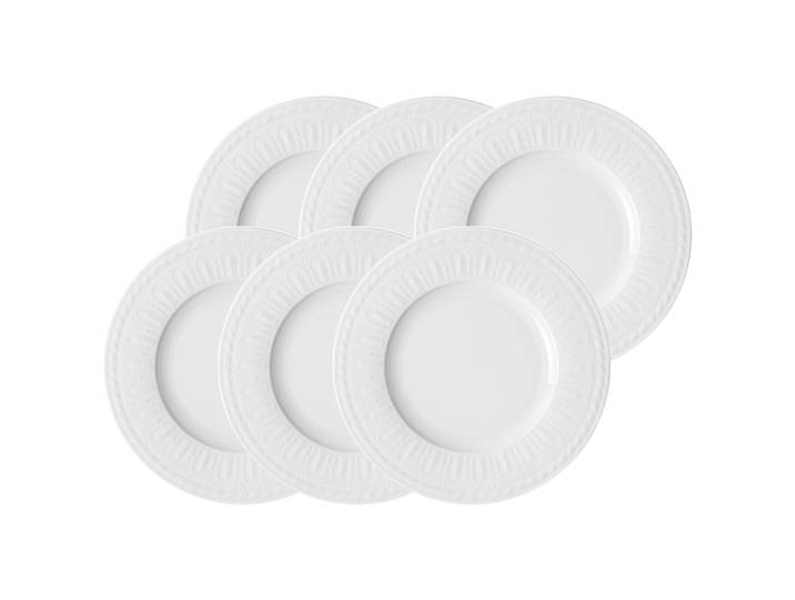 Speiseteller VILLEROY & BOCH Speiseteller Cellini ø 27 cm 6er Set weiß , weiß, B:2cm H:2cm L:2cm T:2cm Ø:27cm, Speiseteller, Speiseteller, Spülmaschinengeeignet, Mikrowellenfest