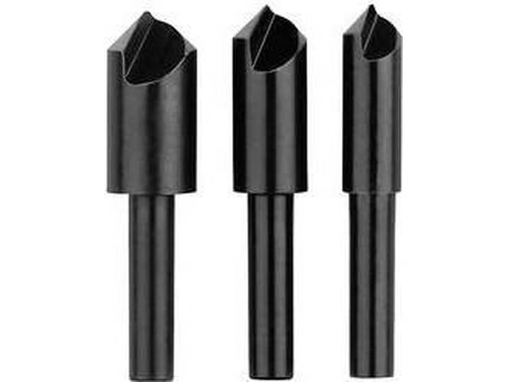 Bosch - 3-delige conische verzinkboor-set met 1 boorplaatje 8\,0; 10\,0; 12\,0 mm