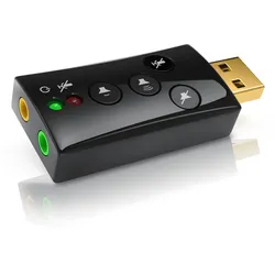 CSL Externe USB Soundkarte mit Virtual Surround Funktionstasten / Dynamic 3D Surround Sound