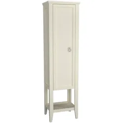 VitrA Valarte Hochschrank, Breite 54 cm, Höhe 197 cm, Elfenbein Matt, bodenstehend mit 4 Möbelfüßen integriert