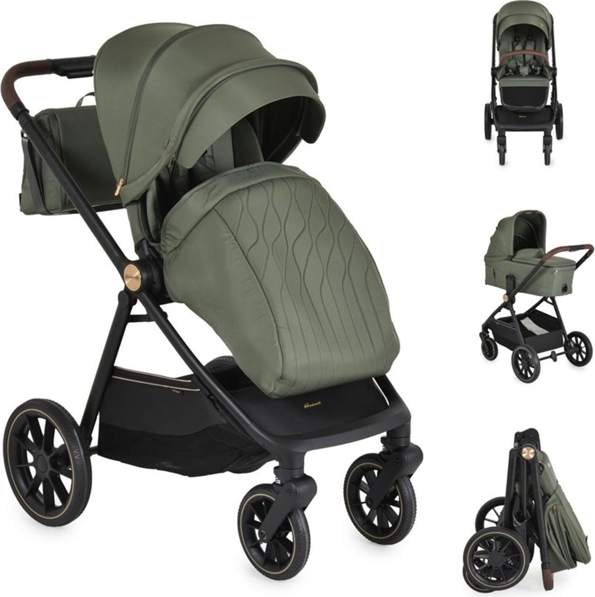 Cangaroo Kombikinderwagen Celebrity 2 in 1 Stoßdämpfer PolyurethanRollen Wickeltasche