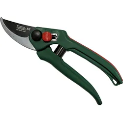 POWERTEC GARDEN Bypass-Schere mit einstellbarem Öffnungswinkel, ca. 18,5 cm – Schwarz/Grün