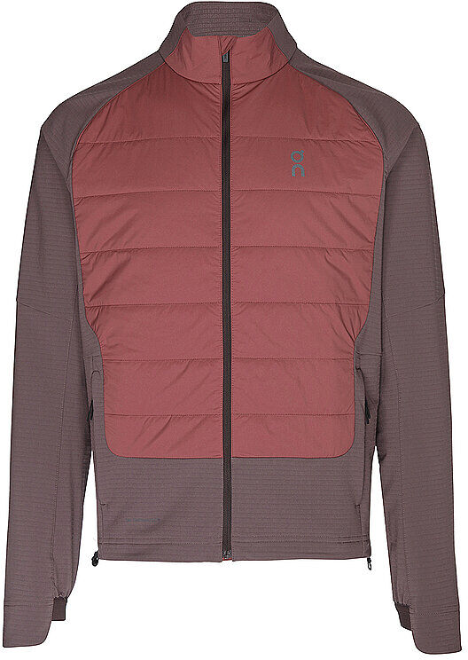 ON Herren Laufjacke Weather Hybrid Run dunkelrot   S M