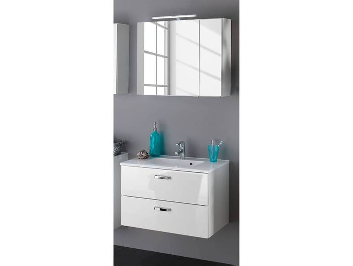 home24 Badkamerset 2-delig 80cm wit/hoogglans wit/wit