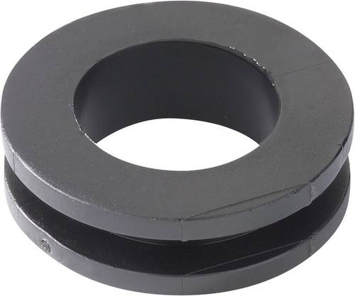 HellermannTyton HV1305-PVC-BK-D1 Kabeldurchführung Klemm-Ø (max.) 14mm Plattenstärke (max.) 3mm PVC Schwarz
